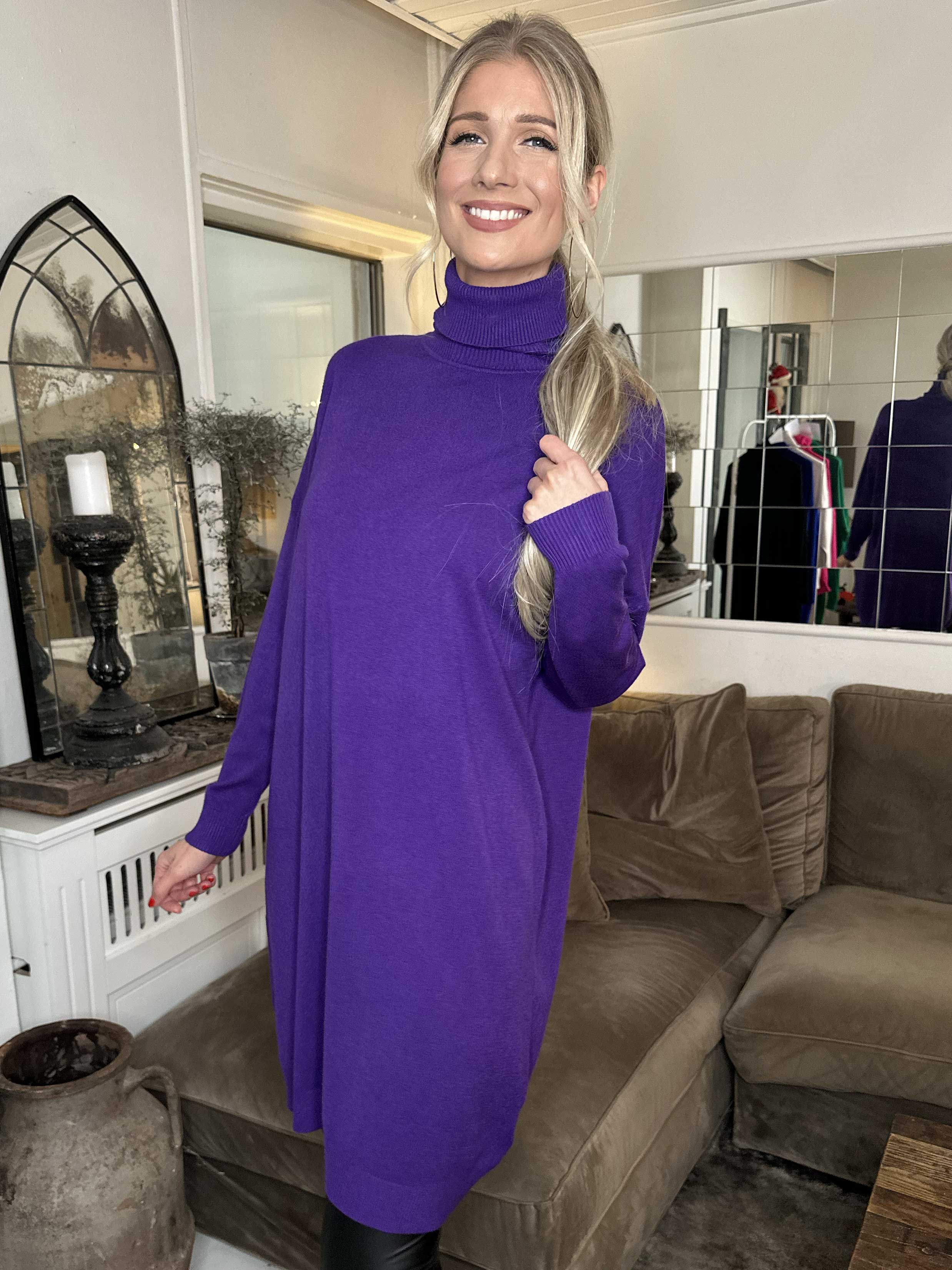 Elmira - Meget blød strikkjole i elastiskstof